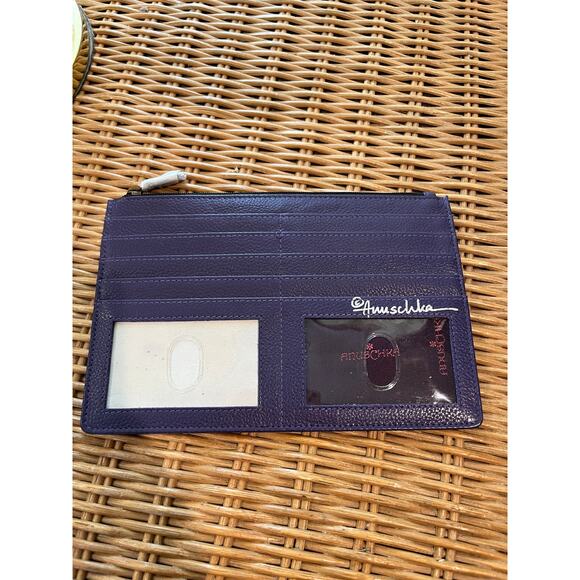 ANUSCHKA Hand painted Leather Crossbody Bag Bird & Flowers - Picture 10 of 11